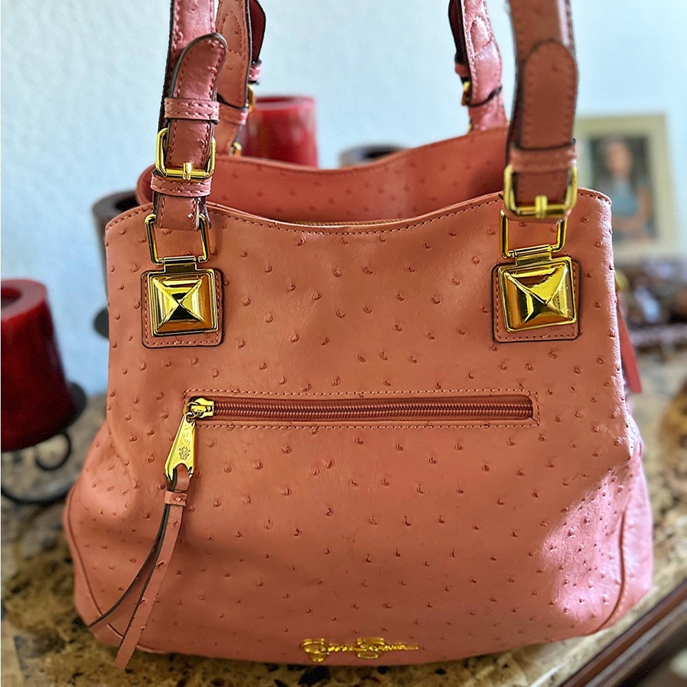 Jessica Simpson salmon pink purse in amazing condition!
